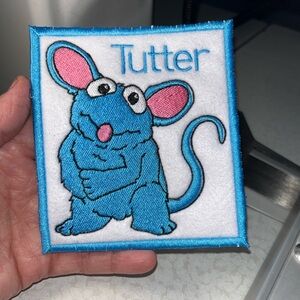 Tutter Bear in the Big Blue House Embroidery Blue Cartoon Mouse Patch for Kids